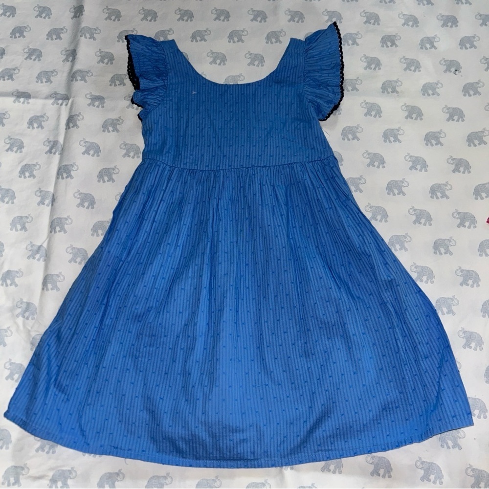 Sigrid Olsen Vibrant Blue Kids Dress with Flutter Sleeves
